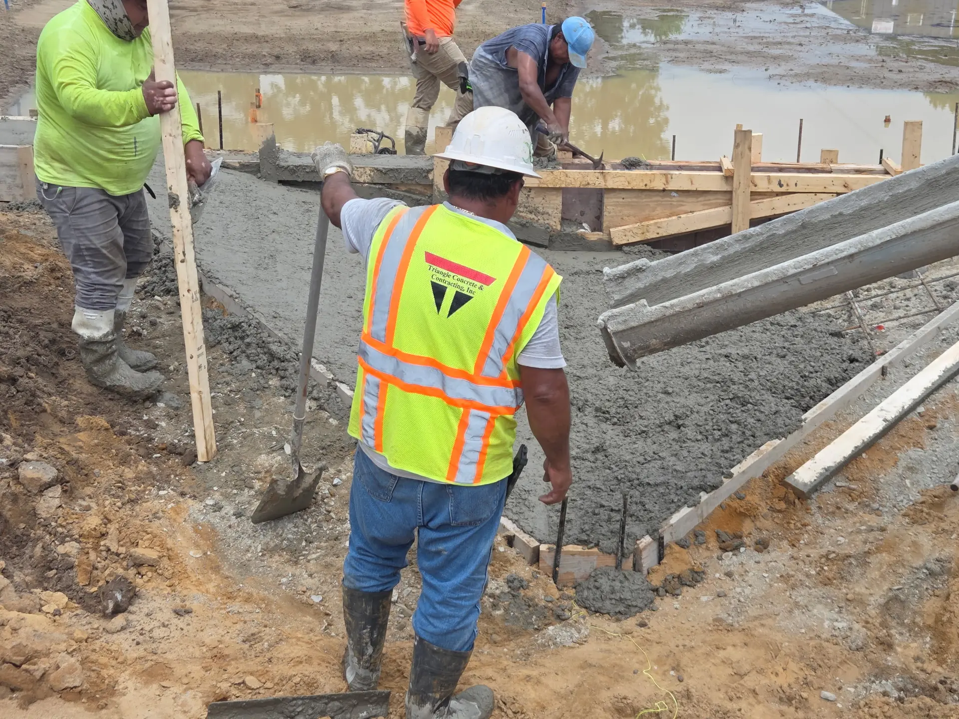 Professional site concrete pouring services by Laser Construction